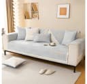 TUWENA Sofahusse Rutschfest Hellgrau Chenille Bild 2