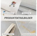 TUWENA Sofahusse Rutschfest Hellgrau Chenille Bild 3