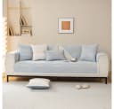 TUWENA Sofahusse Rutschfest Hellgrau Chenille Bild 5