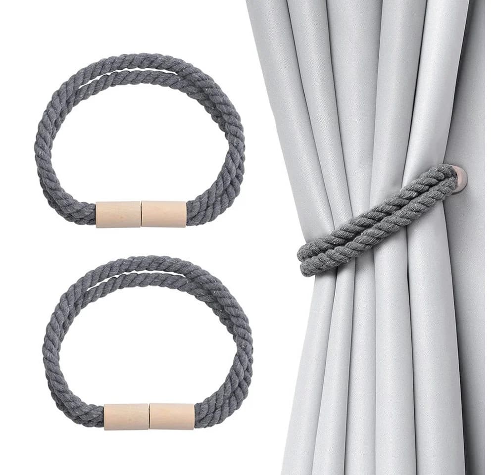 TUWENA Magnetische Vorhang Raffhalter 2 Stück Baumwolle - Bild 2