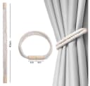 TUWENA Magnetische Vorhang Raffhalter 2 Stück, Baumwolle, Grau, Beige Bild 1