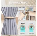 TUWENA Magnetische Vorhang Raffhalter 2 Stück, Baumwolle, Grau, Beige Bild 4