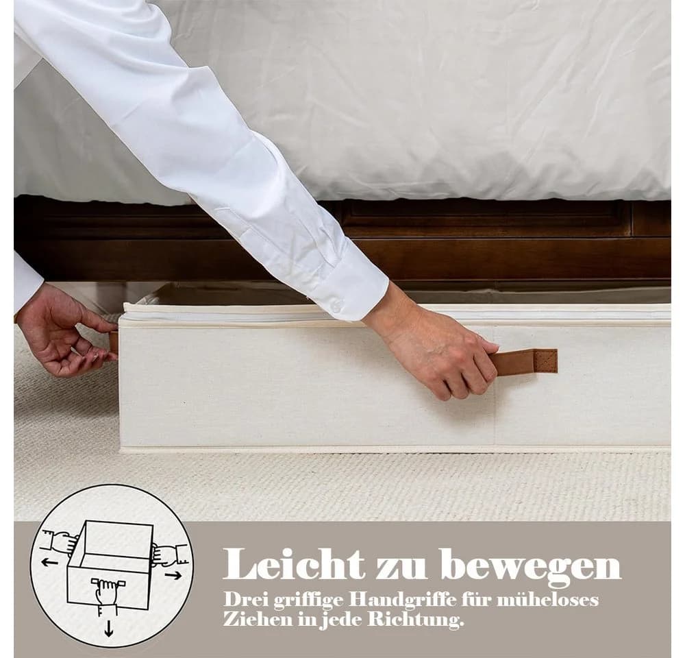 TUWENA Unterbettkommode 2 Stück Aufbewahrungsbox mit Klarem Fenster - Bild 4