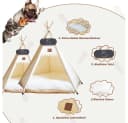 TUWENA Tierbett Tipi Zelt für Haustiere Bild 3