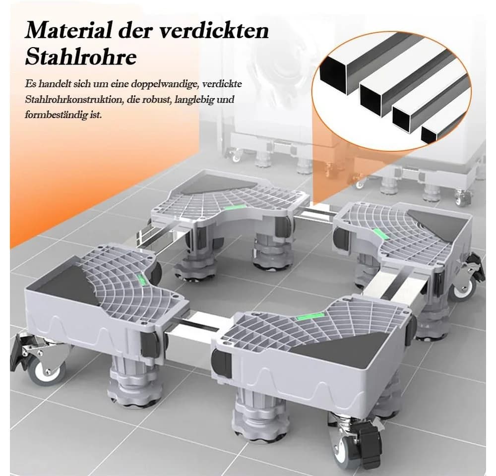 TUWENA Waschmaschinenuntergestell 45-66cm mit 8 stabilen Füßen - Bild 5
