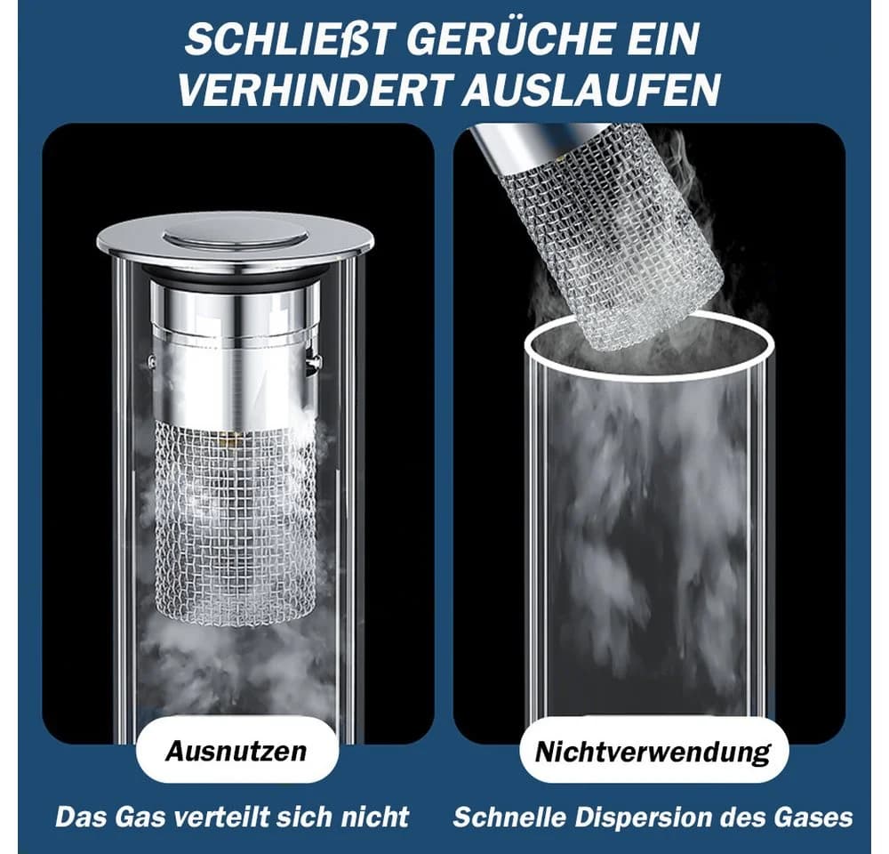 TUWENA Waschbeckenstöpsel 2 Stück 304 Edelstahl Pop Up Abflusssieb Silber - Bild 5