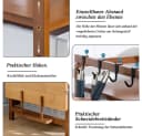 TUWENA Bambus Mikrowellenregal mit Schneidebrettständer und Haken Bild 3