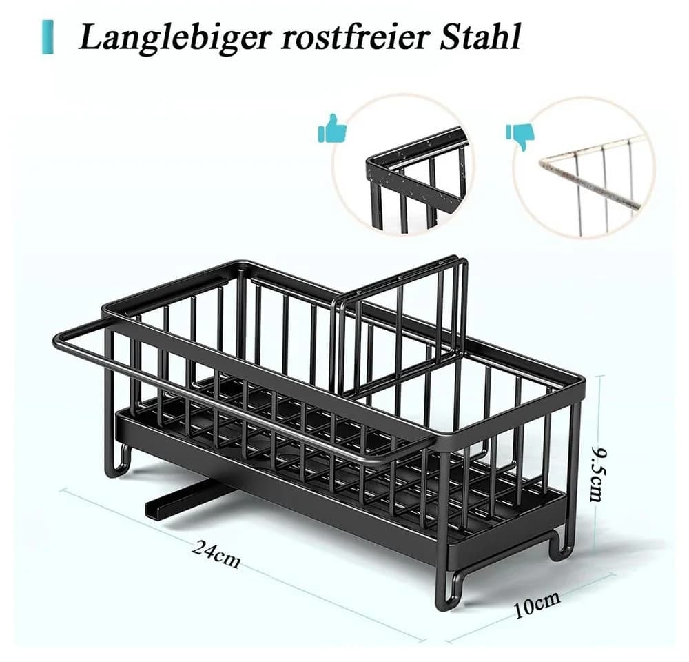 TUWENA Küchenorganizer Edelstahl mit Drainagesystem - Bild 4
