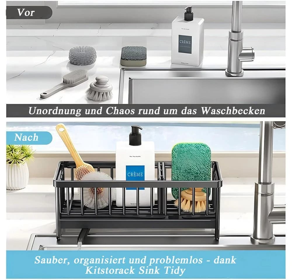 TUWENA Küchenorganizer Edelstahl mit Drainagesystem - Bild 5