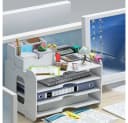 TUWENA Schreibtisch Organizer Weiß mit Stifthalter Bild 3