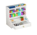 TUWENA Schreibtisch Organizer mit Schublade aus Holz-Kunststoff-Platte Bild 2