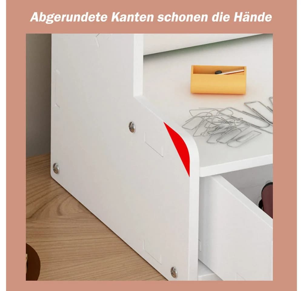 TUWENA Schreibtisch Organizer mit Schublade aus Holz-Kunststoff-Platte - Bild 3