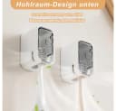 AFKSMILE Zahnbürstenhalter Wandhalterung mit Deckel Grau/Braun Bild 4