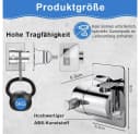 AFKSMILE Verstellbarer Brausehalter Silber/Grau Klebepad Ohne Bohren Bild 1