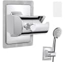 AFKSMILE Verstellbarer Brausehalter Silber/Grau Klebepad Ohne Bohren Bild 2