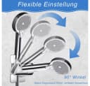AFKSMILE Verstellbarer Brausehalter Silber/Grau Klebepad Ohne Bohren Bild 4