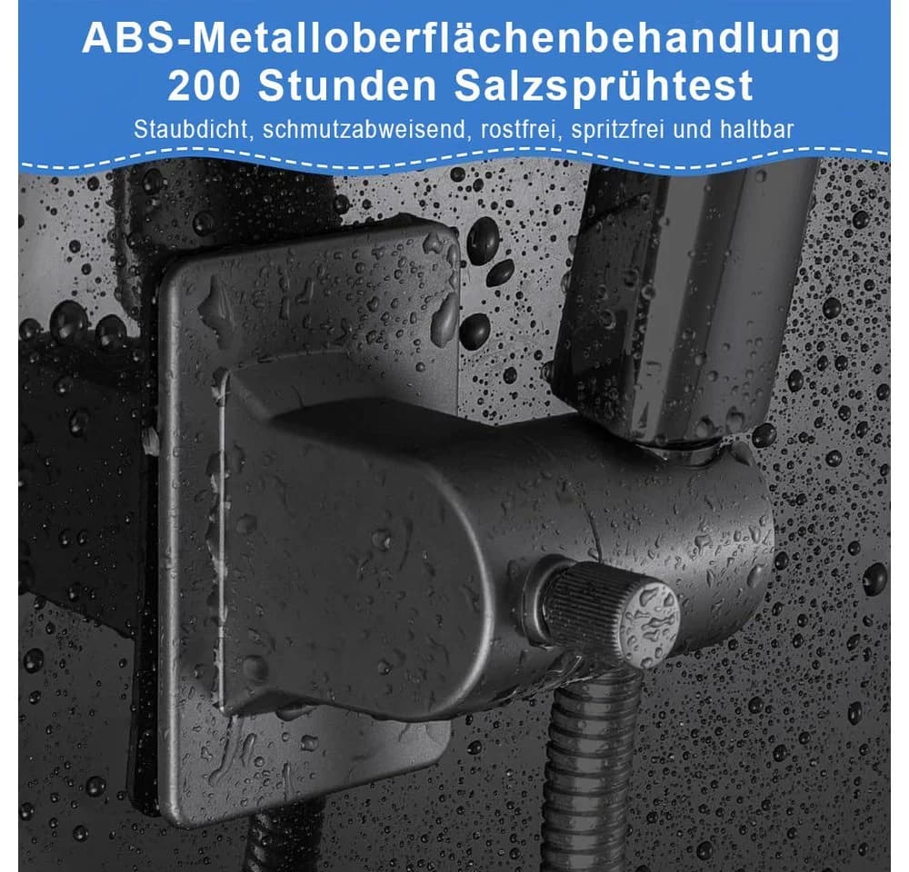 AFKSMILE Verstellbarer Brausehalter Grau Silber Klebebefestigung - Bild 3