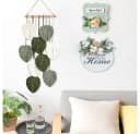 AFKSMILE Makramee Wandteppich Boho Grün mit Holzperlen Bild 5