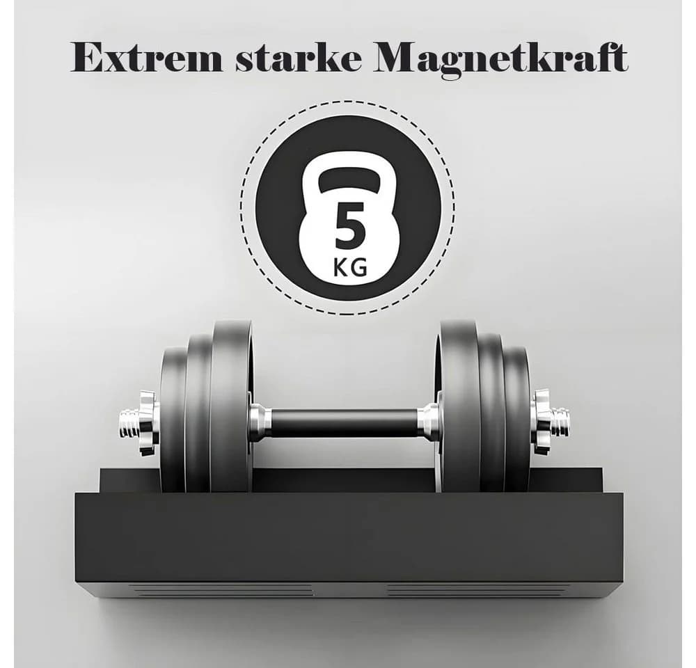 AFKSMILE Magnetisches Gewürzregal 2-tlg. Schwarz mit Haken - Bild 3