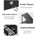 AFKSMILE Magnetisches Gewürzregal 2-tlg. Schwarz mit Haken Bild 4