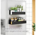 AFKSMILE Magnetisches Gewürzregal 2-tlg. Schwarz mit Haken Bild 5