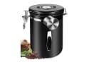 AFKSMILE Edelstahl Kaffeebehälter 2800ml Schwarz mit CO₂-Ventil Bild 2