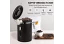AFKSMILE Edelstahl Kaffeebehälter 2800ml Schwarz mit CO₂-Ventil Bild 3