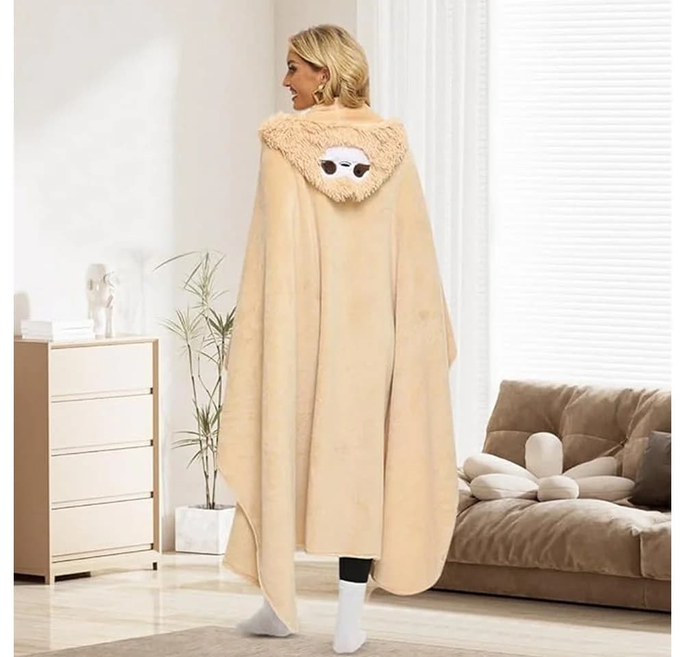 TUWENA Faultier Kuscheldecke Rosa 152x125cm - Bild 5