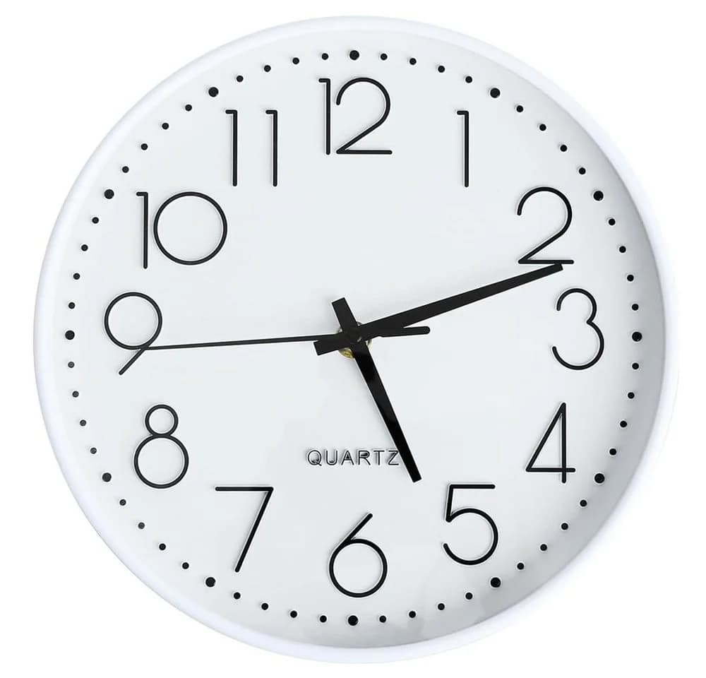 TUWENA Wanduhr 30cm Lautlos 3D Ziffern Kunststoff Modern - Bild 2