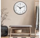 TUWENA Wanduhr 30cm Lautlos 3D Ziffern Kunststoff Modern Bild 1