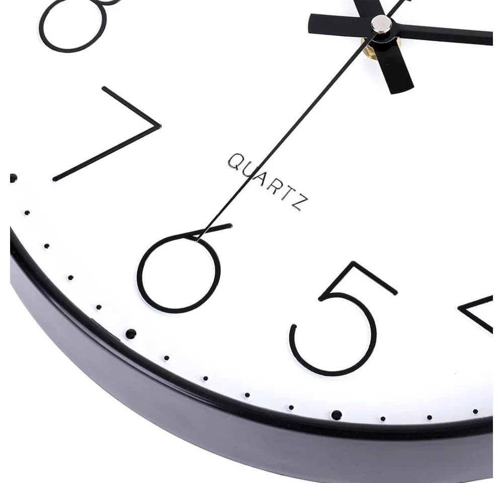 TUWENA Wanduhr 30cm Lautlos 3D Ziffern Kunststoff Modern - Bild 4