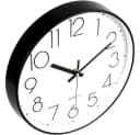 TUWENA Wanduhr 30cm Lautlos 3D Ziffern Kunststoff Modern Bild 5