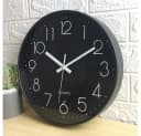 TUWENA Wanduhr 30cm Lautlos 3D Ziffern Kunststoff Modern Bild 1