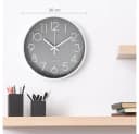 TUWENA Wanduhr 30cm Lautlos 3D Ziffern Kunststoff Bild 1