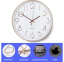 TUWENA Wanduhr 30cm Lautlos Kunststoff Modern Klassisch Bild 3