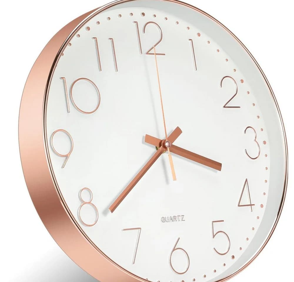 TUWENA Wanduhr 30cm Lautlos Kunststoff Modern Klassisch - Bild 5