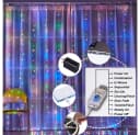 TUWENA LED-Lichterkette Lichtervorhang 3x3m 300 LEDs 8 Modi Bild 5