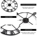 TUWENA Wanduhr 40/50cm Römische Ziffer Quarz Uhr Bild 3