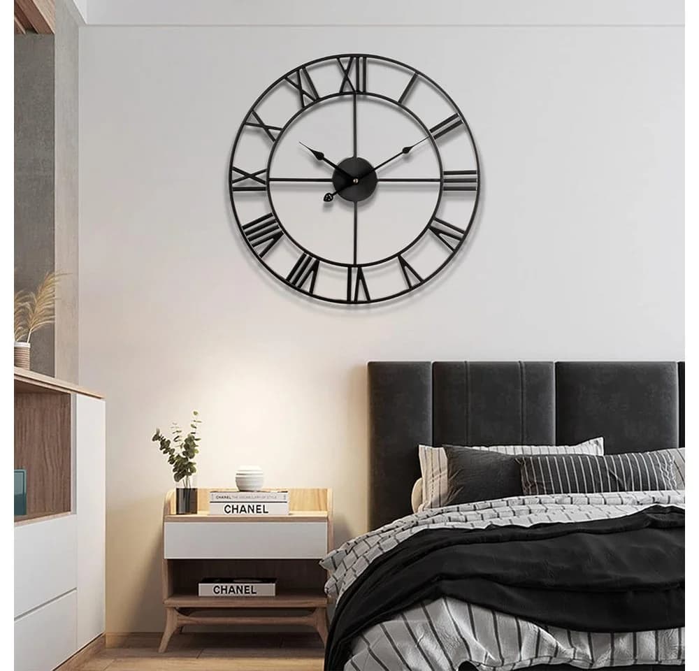 TUWENA Wanduhr 40/50cm Römische Ziffer Quarz Uhr - Bild 5