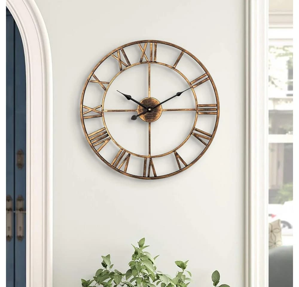 TUWENA Wanduhr 40/50cm Römische Ziffer Quarz Uhr