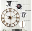 TUWENA Wanduhr 40/50cm Römische Ziffer Quarz Uhr Bild 3
