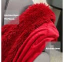 TUWENA Wohndecke Kuscheldecke Burgunderrot Polyester Bild 3