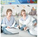 TUWENA Hai Decke Mit Ärmeln Flanell Decken Hoodie Bild 5