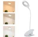 TUWENA LED Klemmleuchte Weiß Touch Dimmbar Schwanenhals Bild 2