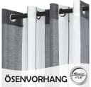 TUWENA Gardine Vorhänge mit Ösen Streifen Voile Halbtransparent 2er Set Modern Bild 1
