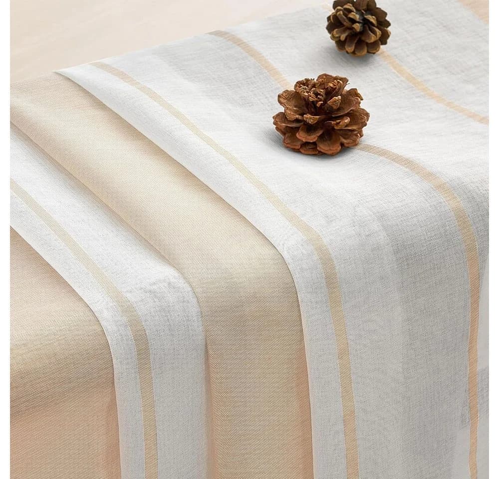 TUWENA Gardine Streifen Voile 2er Set Modern - Bild 3