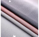 TUWENA Verdunkelungsvorhang 2er Set Sternen-Motiv Rosa Grau Lila Polyester Bild 4