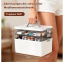 TUWENA Aufbewahrungsbox 3-Stöckige Medikamenten Aufbewahrung Kunststoff Bild 1