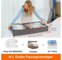 TUWENA Unterbettkommode 3 Stück 75L Faltbare Kleidertasche Bild 1