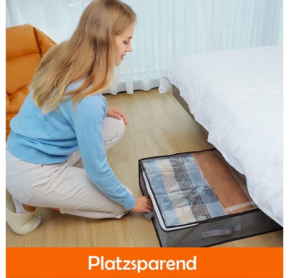 TUWENA Unterbettkommode 3 Stück 75L Faltbare Kleidertasche - Bild 5